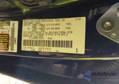 2024 Toyota Tundra Crewmax Limited from USA, damaged, VIN 5TFJA5DB2RX153316